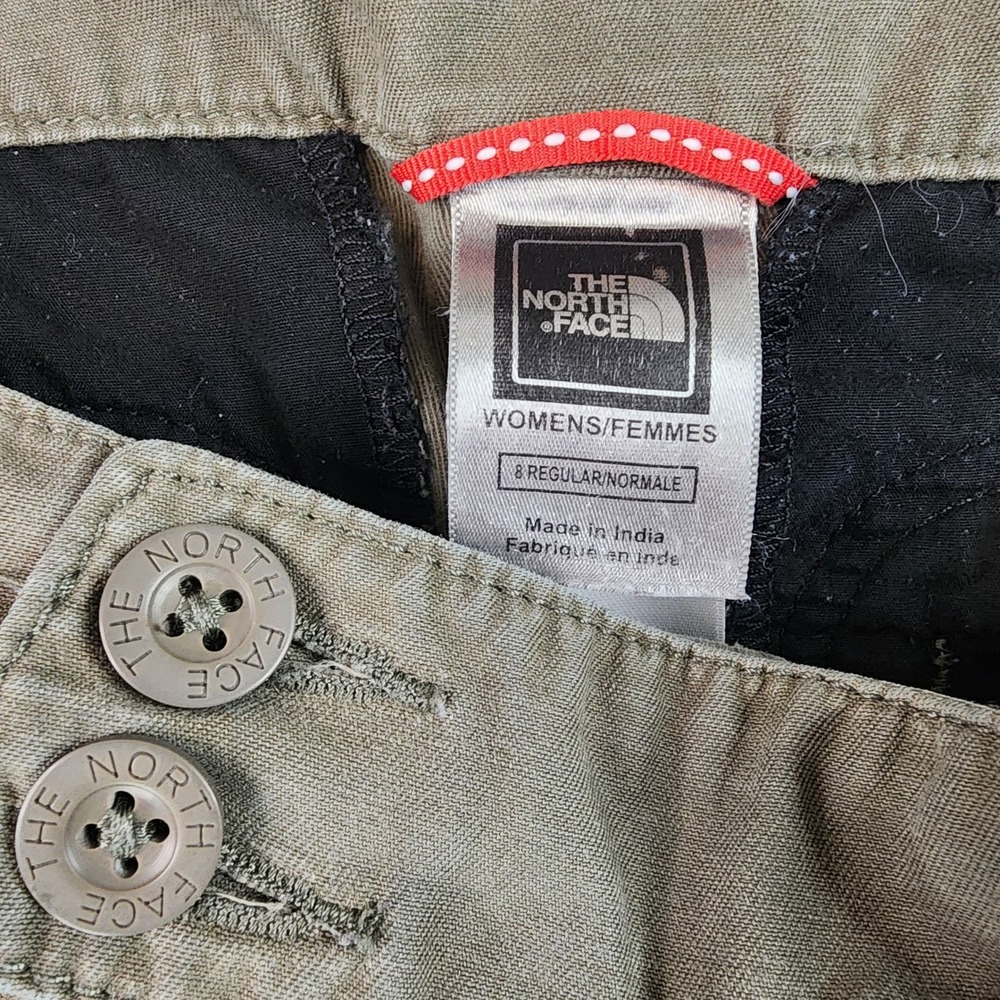 The North Face Pants Womens Size 8 Regular Olive Green Cargo Utility Hiking - Picture 3 of 14